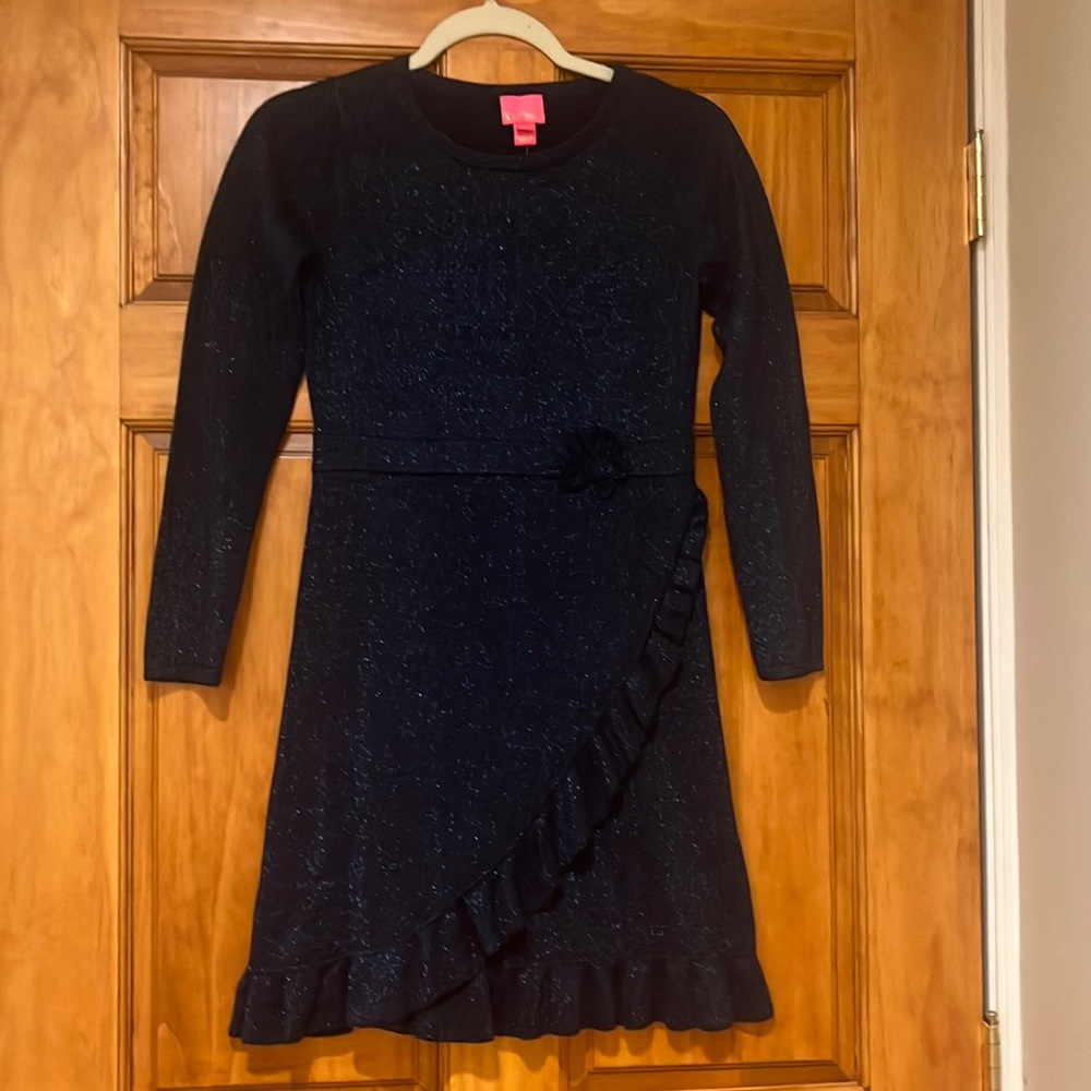 NWT. Lilly Pulitzer Kids Stefani Dress. Color True Navy. Size XL